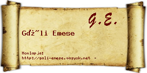 Gáli Emese névjegykártya
